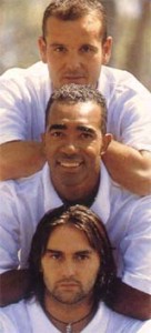 Montpellier, été 1999, le trio magique du FC Nantes reconstitué...en photo seulement