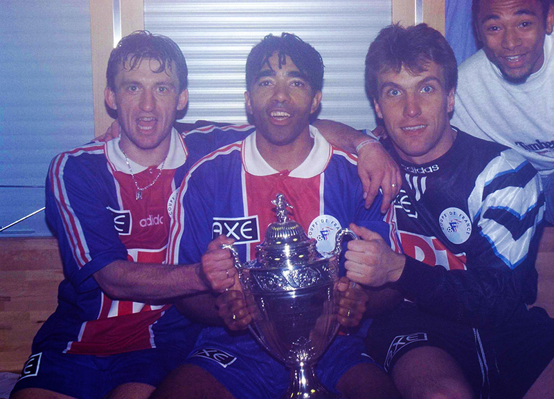 Coupe 1998, avec Gava, Revault et Cissé (photo : Ch. Gavelle - PSG)
