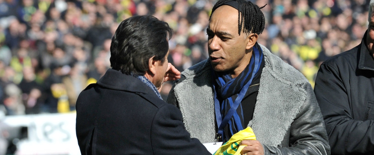 Patrice Loko et Waldemar Kita, président du FC Nantes